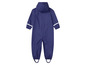 Combinaison de pluie bleue avec capuche pour enfant.