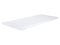 Un matelas blanc avec un motif rayé.