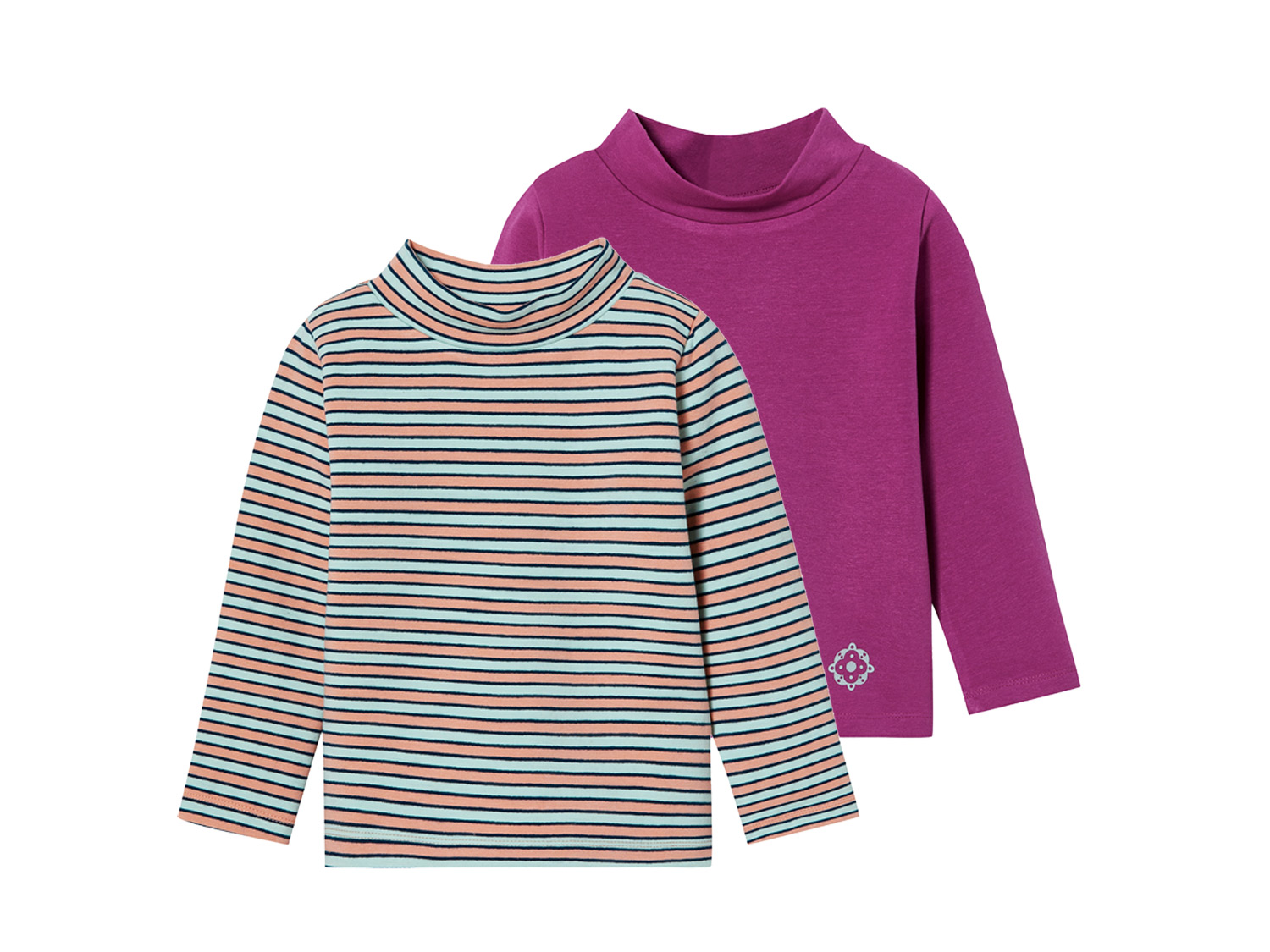 lupilu® Lot de 2 t-shirts thermiques à manches longues enfant (2-4 ans, rose)