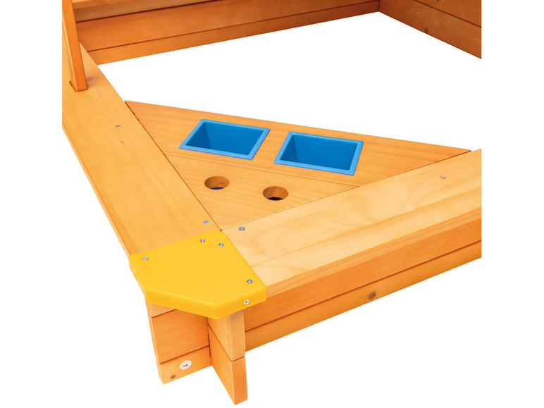 Aller en mode plein écran : Playtive Bac à sable avec toit, en bois, 118 x 118 x 118 cm - Image 10