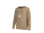 Sweat-shirt enfant beige avec un visage d'ours.