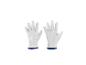 Gants de travail blancs avec poignets bleus