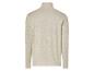 Pull à col roulé à manches longues pour homme, couleur gris clair.