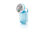 Un rasoir à poils Philips bleu.