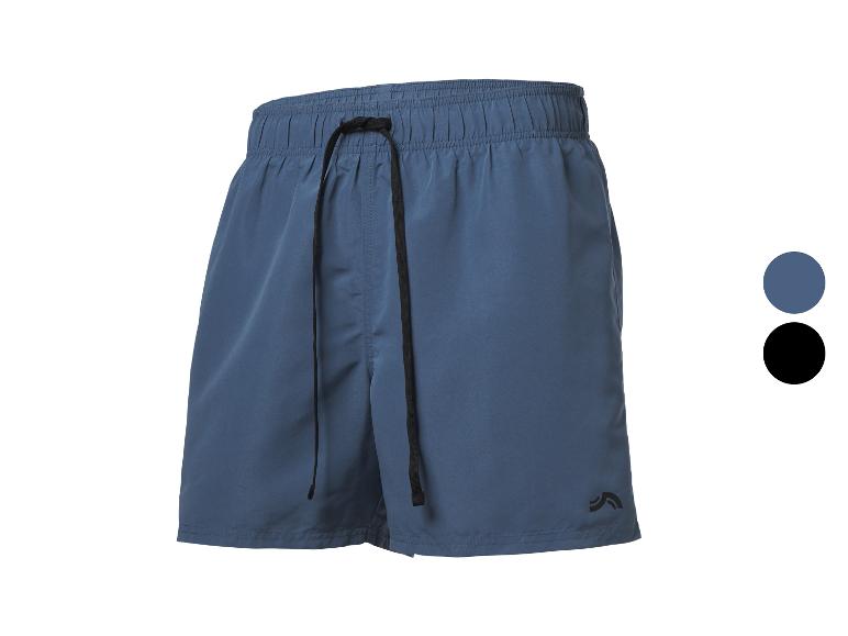 Short de sport bleu pour homme avec cordon de serrage noir