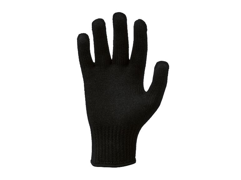 Gant noir en tricot.