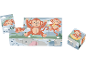 Puzzle de blocs pour enfants avec des singes, un éléphant et une chenille.