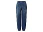 Joggers en jean avec taille et poignets élastiques, vue arrière.