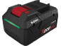 Batterie d'outil électrique noire avec accents rouges et verts, capacité 8.0Ah.