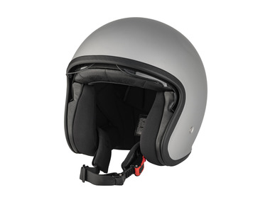 Casque jet avec visière, M (Argent / gris mat)
