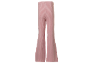 Pantalon en maille côtelée évasé rose.