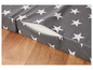 Un matelas gris avec un motif d'étoiles blanches