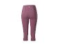 Legging capri prune pour femme avec taille haute et pois décoratifs.