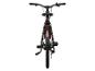 Un vélo noir vu de l'arrière.