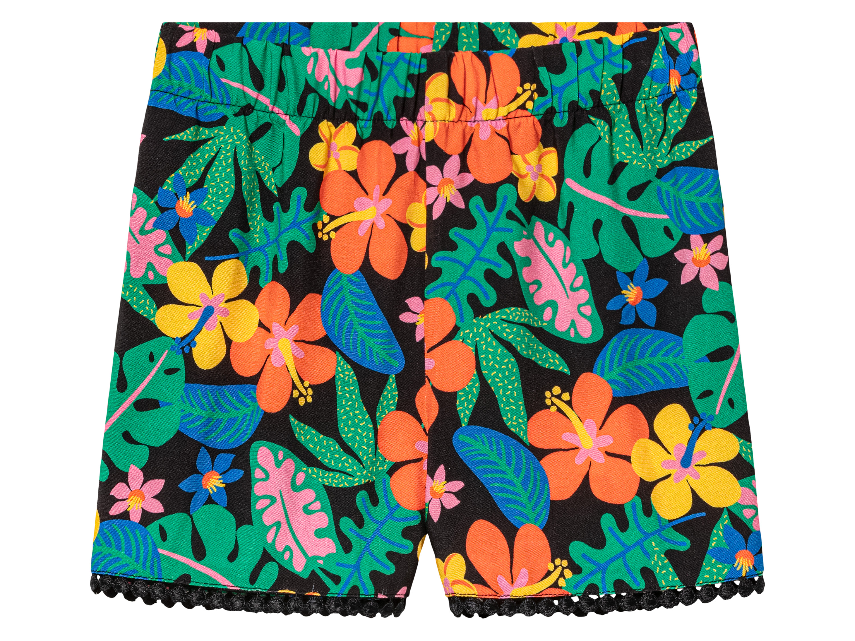 lupilu® Short petite fille (feuilles/noir)