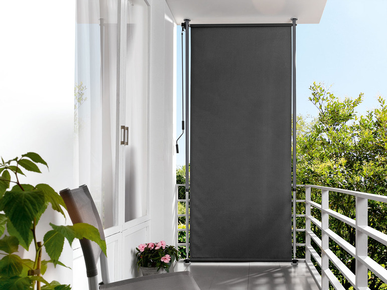 Aller en mode plein écran : LIVARNO home Store vertical de balcon avec manivelle, 1,2 x 2-3 m, anthracite - Image 2