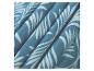 Tissu bleu marine à motifs feuilles, style tropical.
