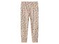 Pantalon de jogging beige pour enfants avec étoiles bleu foncé et blanches