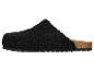 Mule noire duveteuse avec semelle en liège