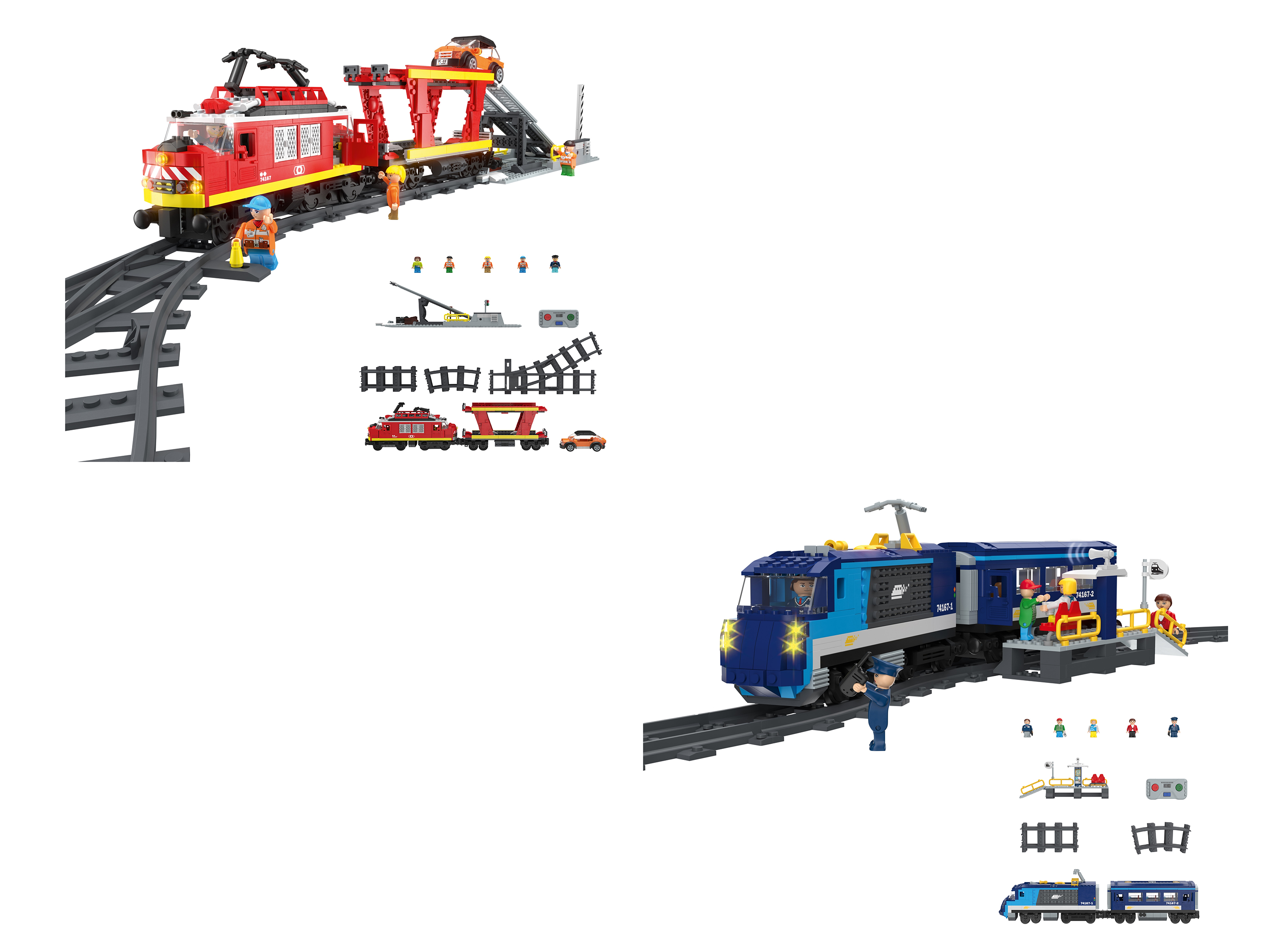 Playtive Clippys Train de marchandises ou de voyageurs