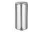 Poubelle à pédale cylindrique en acier inoxydable