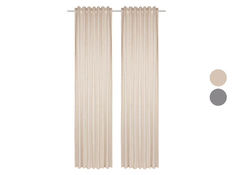 Aller en mode plein écran : LIVARNO home Lot de 2 rideaux, 135 x 254 cm - Image 1