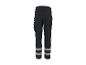 Pantalon de travail bleu marine avec bandes réfléchissantes, vue arrière.