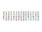 Jeu d'embouts PARKSIDE® avec divers embouts de tournevis, y compris PH1, PH2, PH3, PZ1, PZ2, PZ3, T10, T15, T20, T25, H4, H5.