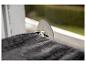 Perchoir de fenêtre gris et moelleux pour chat avec ventouse.