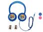 Casque audio bleu Paw Patrol, avec deux autocollants.