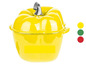 Cocotte en fonte jaune avec couvercle en forme de poivron