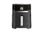 Friteuse à air Moulinex Easy Fry & Grill noire avec finition brossée et accents argentés.