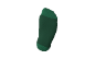 Une chaussette verte sur fond noir.