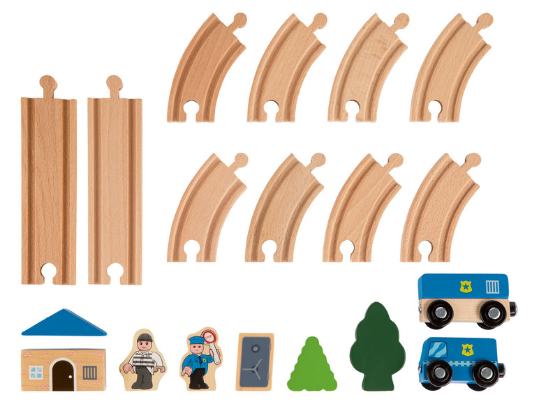 Aller en mode plein écran : Playtive Kit ferroviaire en bois, 18 pièces - Image 18