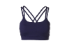 Brassière de sport bleu foncé avec doubles bretelles croisées