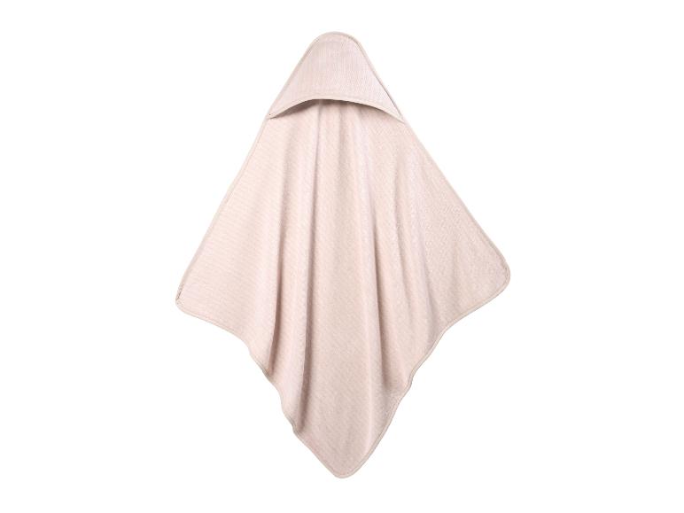 Serviette de bain à capuche rose clair pour bébé