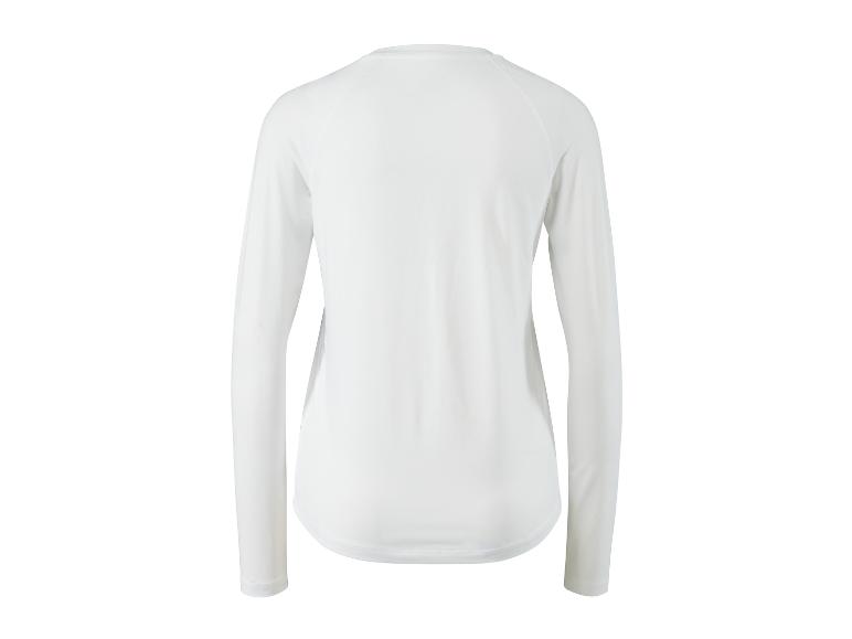 Haut blanc à manches longues pour femme, vue de dos