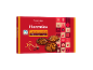 Florentins aux oranges confites et chocolat noir, dans une boîte rouge festive.