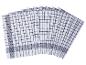 Six torchons de cuisine blancs à carreaux