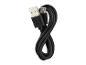 Un câble USB noir avec un connecteur micro USB.