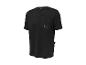 T-shirt de sport noir à manches courtes avec une poche poitrine zippée et le texte 'BUILT FOR CYCLING'.