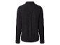 Chemise noire à manches longues texturée.