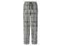 Pantalon de pyjama gris à carreaux avec cordon de serrage noir