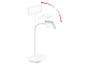 Mouvement d'une lampe de bureau LED blanche réglable sur fond blanc