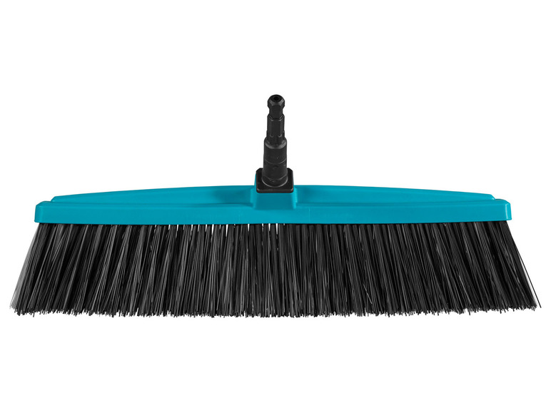 Balai bleu avec des poils noirs pour l'extérieur.