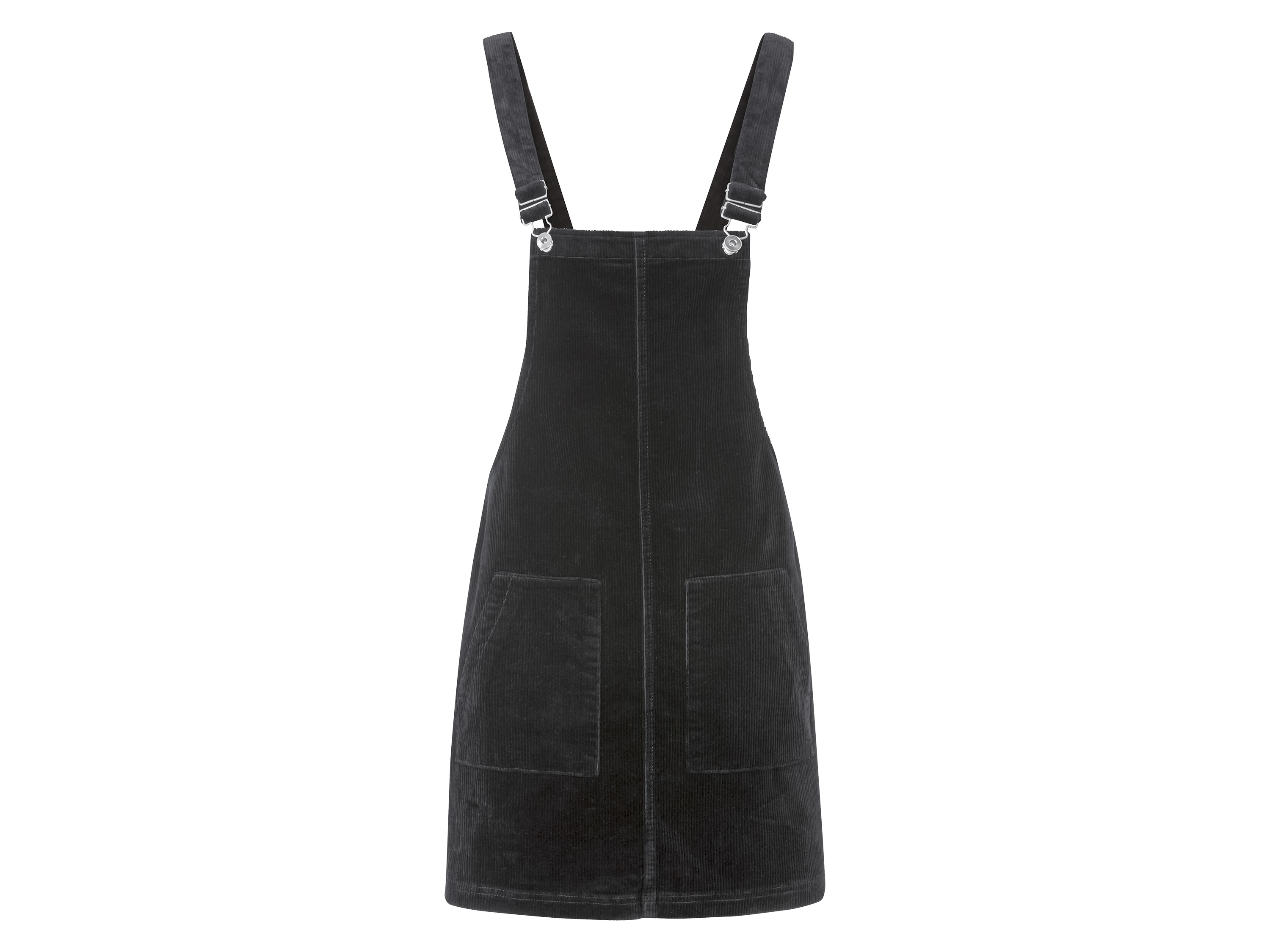 esmara® Jupe salopette en velours côtelé femme (38, noir)