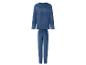 Pyjama polaire bleu pour homme avec haut à manches longues et pantalon.