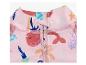 Combinaison de bain rose à fermeture éclair, motif animaux marins.
