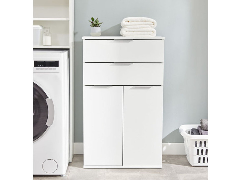 Aller en mode plein écran : LIVARNO home Meuble bas Liverpool, 57,6 x 94,8 x 32,9 cm, blanc - Image 6