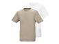 T-shirts à manches courtes beiges et blancs